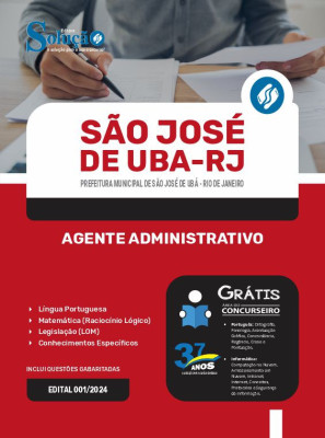 Apostila Prefeitura de São José de Ubá - RJ em PDF 2024 - Agente Administrativo - Imagem 1