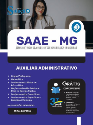 Apostila SAAE Boa Esperança - MG  - Auxiliar Administrativo - Imagem 3