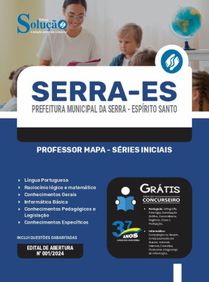 Apostila Prefeitura de Serra - ES em PDF 2024 - Professor MaPA - Séries Iniciais - Imagem 1