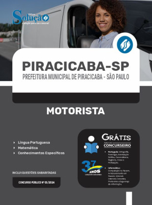 Apostila Prefeitura de Piracicaba - SP 2024 - Motorista - Imagem 3