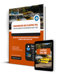 Capa Apostila Prefeitura de São Domingos do Capim - PA 2024 - Auxiliar de Serviços Educacionais - Condutor Escolar