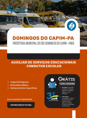 Apostila Prefeitura de São Domingos do Capim - PA 2024 - Auxiliar de Serviços Educacionais - Condutor Escolar - Imagem 3