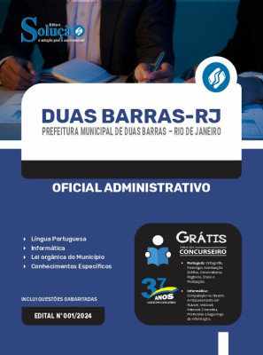 Apostila Prefeitura de Duas Barras - RJ 2024 - Oficial Administrativo - Imagem 3