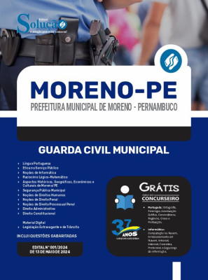 Apostila Prefeitura de Moreno - PE 2024 - Guarda Civil Municipal - Imagem 3