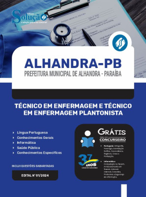 Apostila Prefeitura de Alhandra - PB 2024 - Técnico em Enfermagem e Técnico em Enfermagem Plantonista - Imagem 3