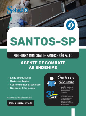 Apostila Prefeitura de Santos - SP 2024 - Agente de Combate às Endemias - Imagem 3