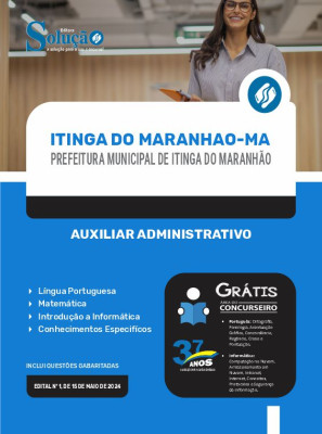 Apostila Prefeitura de Itinga do Maranhão - MA 2024 - Auxiliar Administrativo - Imagem 3