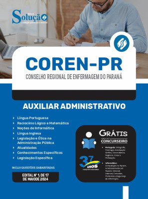 Apostila COREN-PR 2024 - Auxiliar Administrativo - Imagem 3