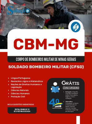 Apostila CBM-MG 2024 - Soldado Bombeiro Militar (Curso de Formação de Soldados Bombeiros Militar do Quadro de Praças) - Imagem 3