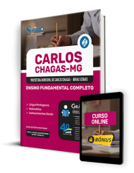 Capa Apostila Prefeitura de Carlos Chagas - MG 2024 - Ensino Fundamental Completo