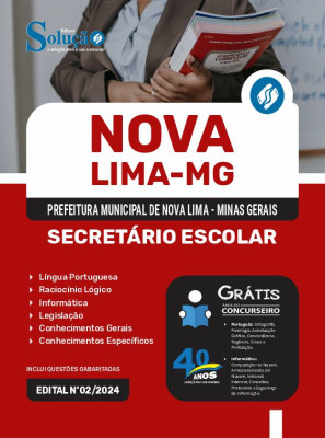 Apostila Prefeitura de Nova Lima - MG 2024 - Secretário Escolar - Imagem 3