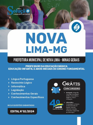 Apostila Prefeitura de Nova Lima - MG em PDF 2024 - Professor da Educação Básica - Educação Infantil e Anos Iniciais do Ensino Fundamental - Imagem 1