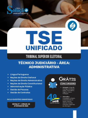 Apostila TSE Unificado 2024 - Técnico Judiciário - Área: Administrativa - Imagem 3