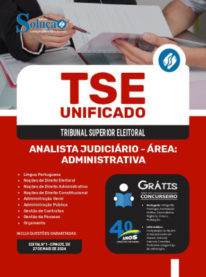 Apostila TSE Unificado 2024 - Analista Judiciário - Área: Administrativa - Imagem 3