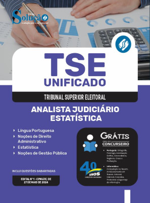 Apostila TSE Unificado  - Analista Judiciário - Área: Apoio Especializado - Especialidade: Estatística - Imagem 3