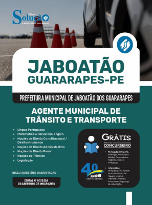 Apostila Prefeitura de Jaboatão dos Guararapes - PE  - Agente Municipal de Trânsito e Transporte - Imagem 3