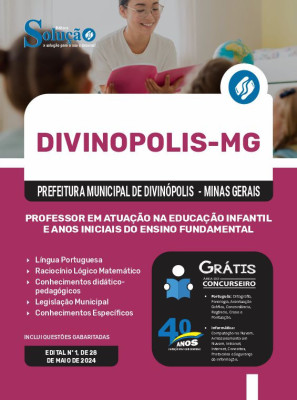 Apostila Prefeitura de Divinópolis - MG em PDF 2024 - Professor em Atuação na Educação Infantil e Anos iniciais do Ensino Fundamental - Imagem 1