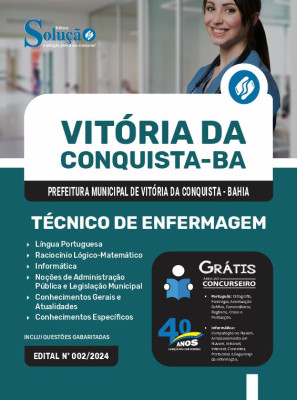 Apostila Prefeitura de Vitória da Conquista - BA 2024 - Técnico de Enfermagem - Imagem 3