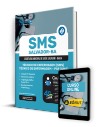 Capa Apostila SMS Salvador 2024 - Técnico de Enfermagem (SMS) e Técnico de Enfermagem - PSF (SMS)