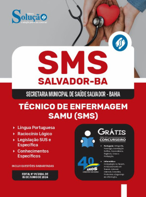 Apostila SMS Salvador 2024 - Técnico de Enfermagem - SAMU (SMS) - Imagem 3