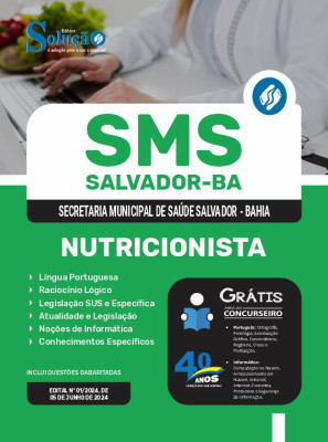 Apostila SMS Salvador 2024 - Nutricionista - Imagem 3