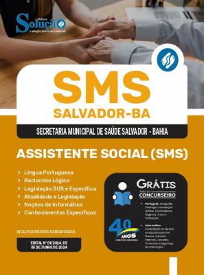 Apostila SMS Salvador em PDF 2024 - Assistente Social (SMS) - Imagem 1