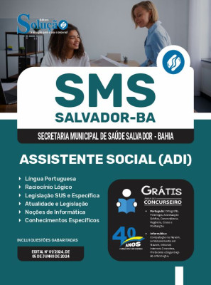 Apostila SMS Salvador 2024 - Assistente Social (ADI) - Imagem 3