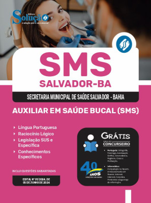 Apostila SMS Salvador 2024 - Auxiliar em Saúde Bucal (SMS) - Imagem 3