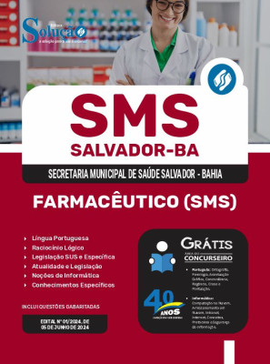 Apostila SMS Salvador 2024 - Farmacêutico (SMS) - Imagem 3