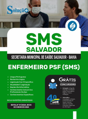 Apostila SMS Salvador 2024 - Enfermeiro PSF (SMS) - Imagem 3