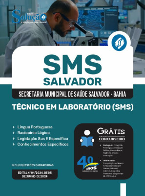 Apostila SMS Salvador 2024 - Técnico em Laboratório (SMS) - Imagem 3