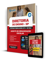 Capa Apostila Diretoria de Ensino da Região Leste 4 - SP 2024 - Agente de Organização Escolar