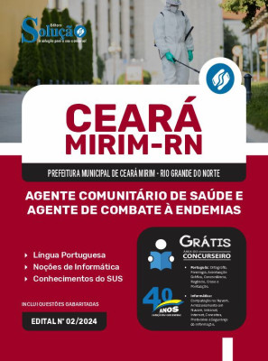 Apostila Prefeitura de Ceará Mirim - RN em PDF 2024 - Agente Comunitário de Saúde e Agente de Combate à Endemias - Imagem 1