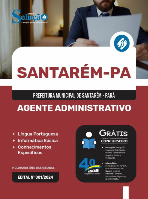 Apostila Prefeitura de Santarém - PA 2024 - Agente Administrativo - Imagem 3