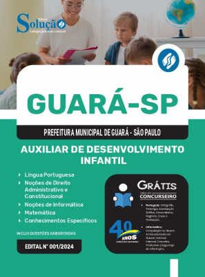 Apostila Prefeitura de Guará - SP 2024 - Auxiliar de Desenvolvimento Infantil - Imagem 3