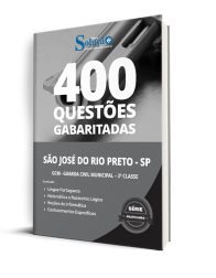 Capa Caderno de Questões Prefeitura de São José do Rio Preto - SP - GCM - Guarda Civil Municipal - 3ª Classe - 400 Questões Gabaritadas