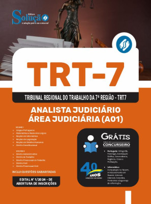 Apostila TRT7 2024 - Analista Judiciário - Área Judiciária (A01) - Imagem 3