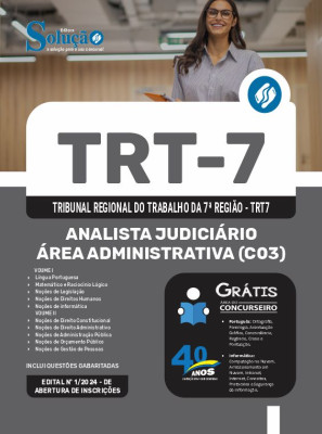 Apostila TRT7 2024 - Analista Judiciário - Área Administrativa (C03) - Imagem 3