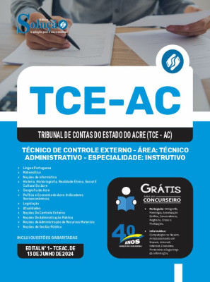 Apostila TCE-AC 2024 - Técnico de Controle Externo - Área: Técnico Administrativo - Especialidade: Instrutivo (Cargo 19) - Imagem 3