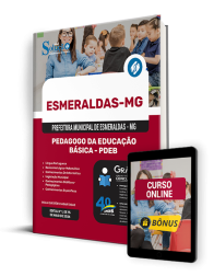 Capa Apostila Prefeitura de Esmeraldas - MG 2024 - Pedagogo da Educação Básica - PDEB