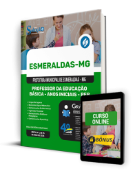 Capa Apostila Prefeitura de Esmeraldas - MG 2024 - Professor da Educação Básica - Anos Iniciais - PEB