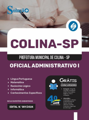 Apostila Prefeitura de Colina - SP 2024 - Oficial Administrativo I - Imagem 3