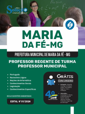 Apostila Prefeitura de Maria da Fé - MG 2024 - Professor Regente de Turma - Professor Municipal - Imagem 3