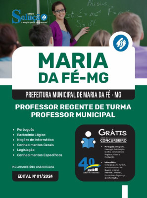 Apostila Prefeitura de Maria da Fé - MG em PDF 2024 - Professor Regente de Turma - Professor Municipal - Imagem 1