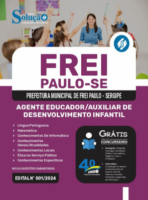 Apostila Prefeitura de Frei Paulo - SE em PDF 2024 - Agente Educador/Auxiliar de Desenvolvimento Infantil - Imagem 1