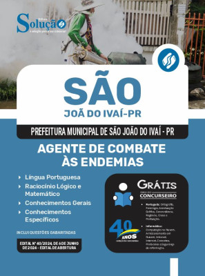 Apostila Prefeitura de São João do Ivaí - PR em PDF 2024 - Agente de Combate às Endemias - Imagem 1