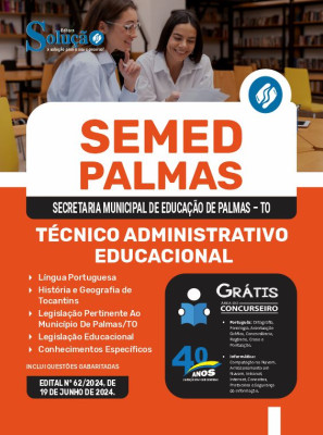 Apostila SEMED Palmas - TO 2024 - Técnico Administrativo Educacional - Imagem 3