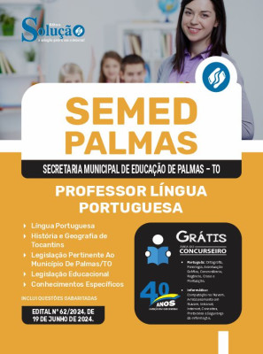 Apostila SEMED Palmas - TO 2024 - Professor Língua Portuguesa - Imagem 3