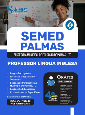 Apostila SEMED Palmas - TO 2024 - Professor Língua Inglesa - Imagem 3