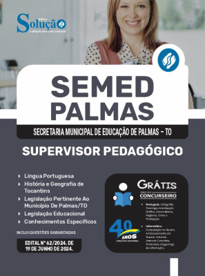 Apostila SEMED Palmas - TO 2024 - Supervisor Pedagógico - Imagem 3